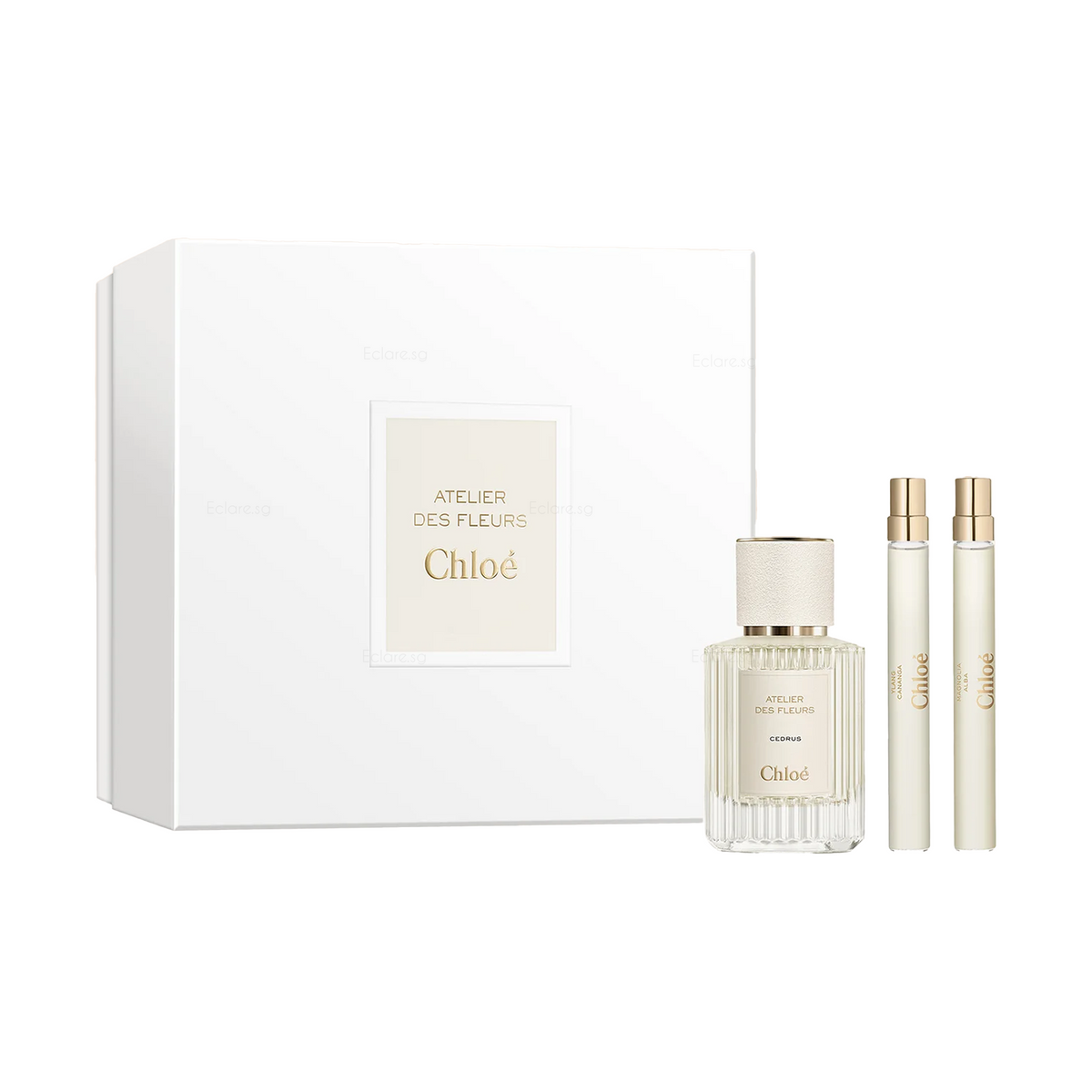 Chloé Atelier des Fleurs Cedrus 50ml Gift Set (Complimentary Magnolia Alba 10ml Penspray + Ylang Cananga 10ml Penspray)