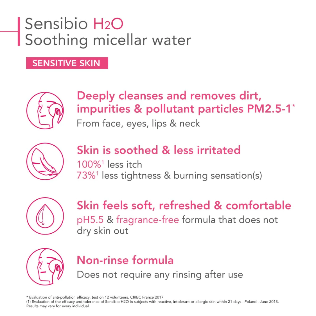 Bioderma Sensibio H2O Purifying Micellar Water with Reverse Pump 500ml Bioderma Sensibio H2O Purifying Micellar Water with Reverse Pump 500ml