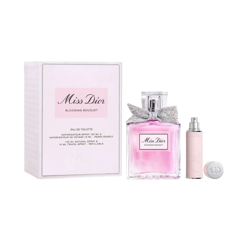 Christian Dior Miss Dior Blooming Bouquet 礼品套装 - 淡香水 100ml + 10ml 可再填充旅行喷雾