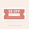 $8 OFF $100