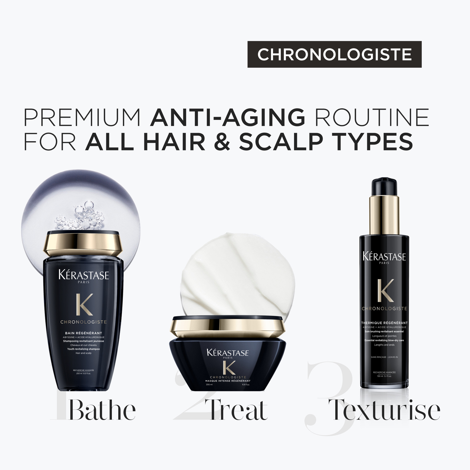 Kerastase Chronologiste Total Hair Scalp Revitalizing Hair Care Refillable Set
